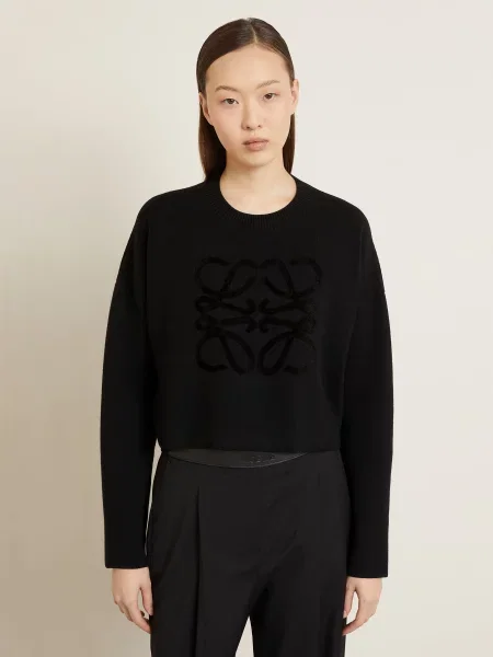 Loewe Sweter schwarz czarny