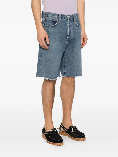 Pantaloni scurți Agolde albastru