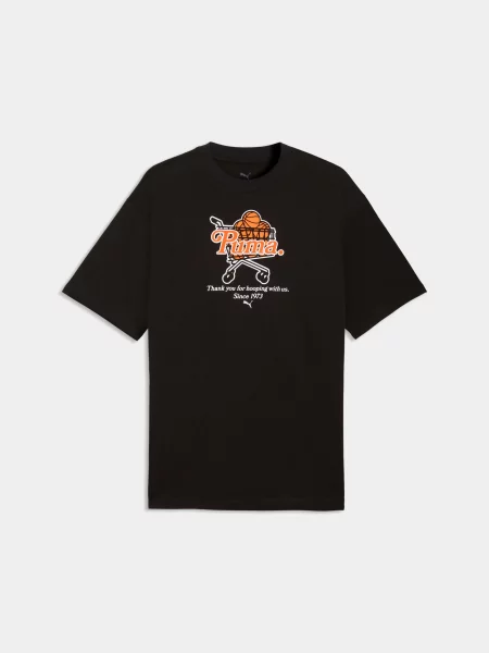 Чоловіча Футболка PUMA Junior Varsity Tee I комбінований верх чорний