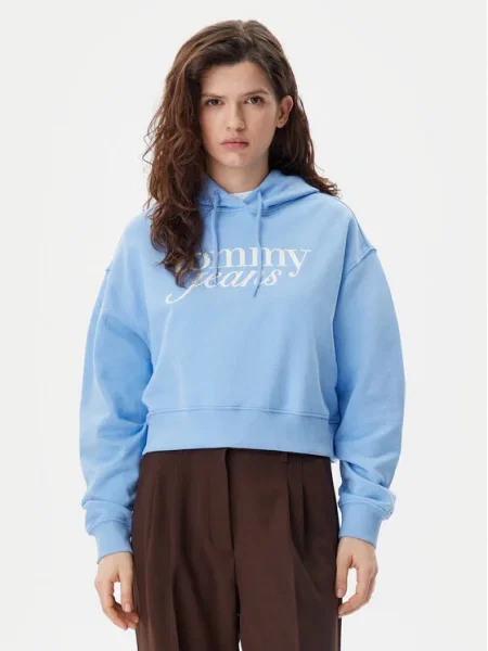 Tommy Jeans Bluză Script albastru