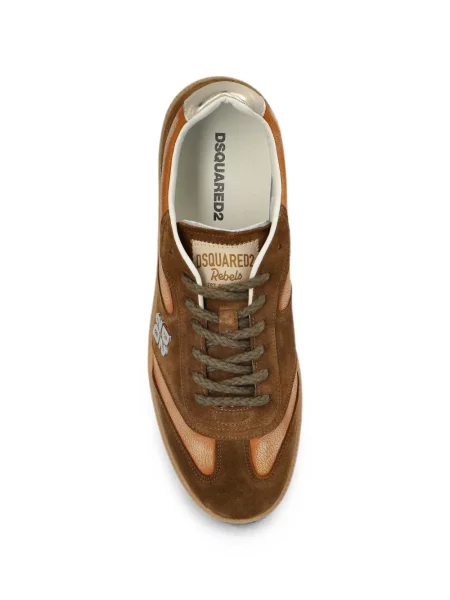 Sneakerși Dsquared2 cu autograf maro