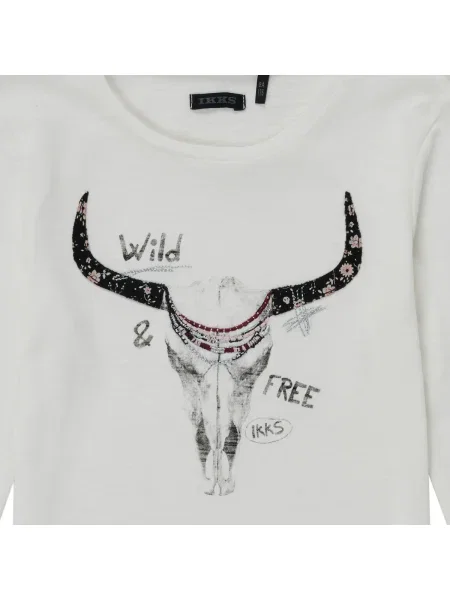 Tricou copii Ikks alb