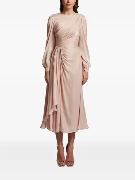 Lung rochie midi Cristallini cu volane