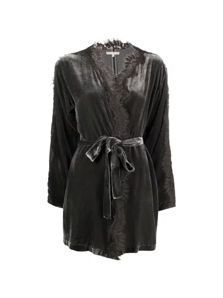 Cu centură rochie Gold Hawk din dantelă gri