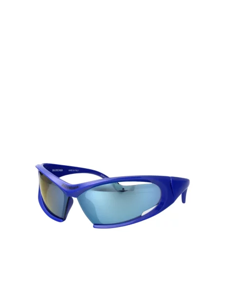 Lniane okulary przeciwsłoneczne Balenciaga niebieskie