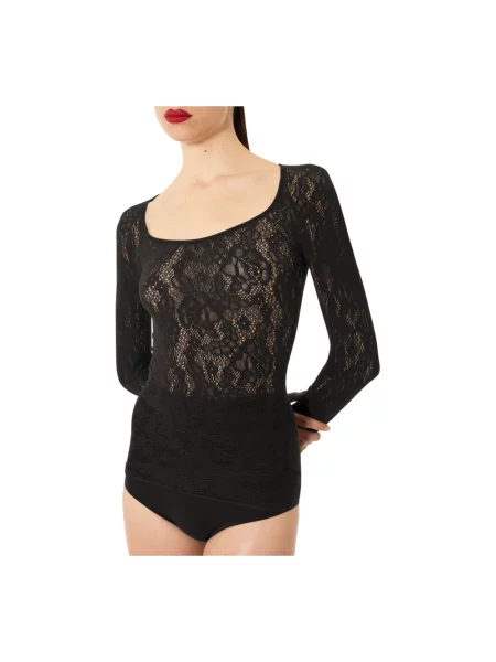 Top Wolford z nadrukiem czarny