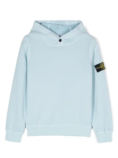 Bluza z kapturem dziecięca Stone Island niebieska
