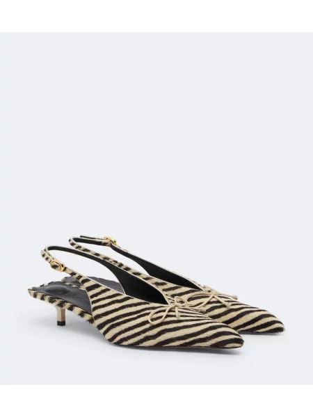 Pantofi cu toc Jacquemus slingback bej