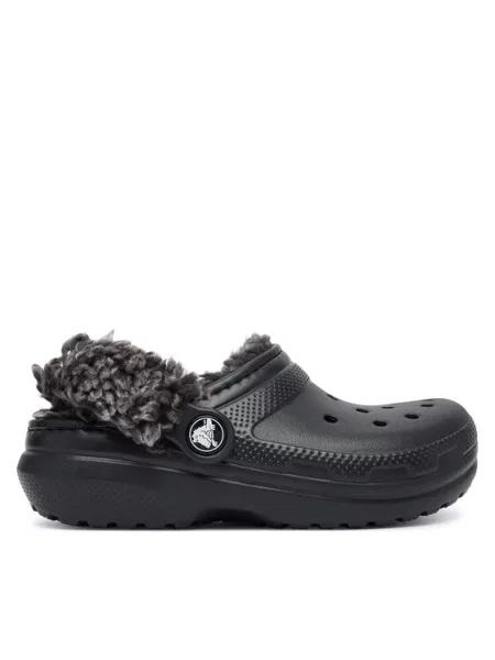 Natikače Crocs Classic Fleece Lined Clog K crna