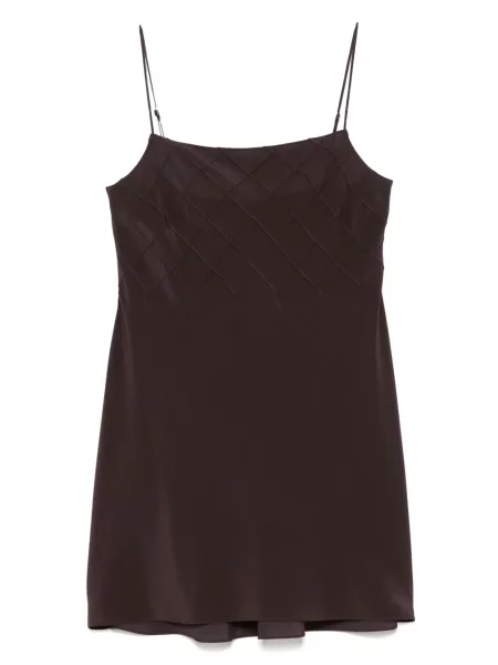 Rochie Carine Gilson de mătase de costum maro