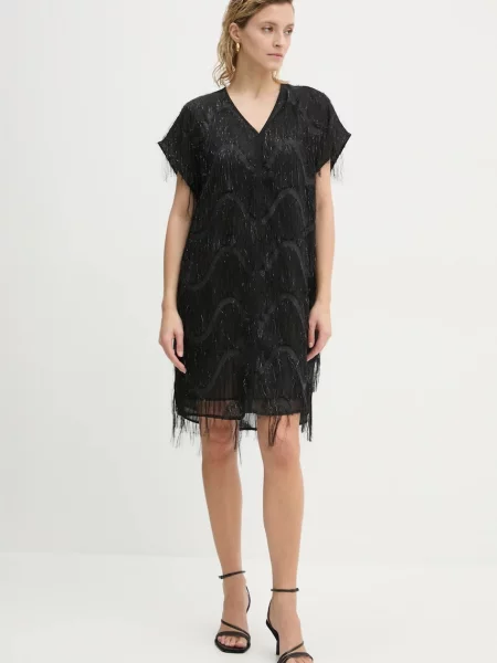 Bruuns Bazaar sukienka mini prosta czarny