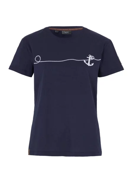 T-shirt z haftem niebieska