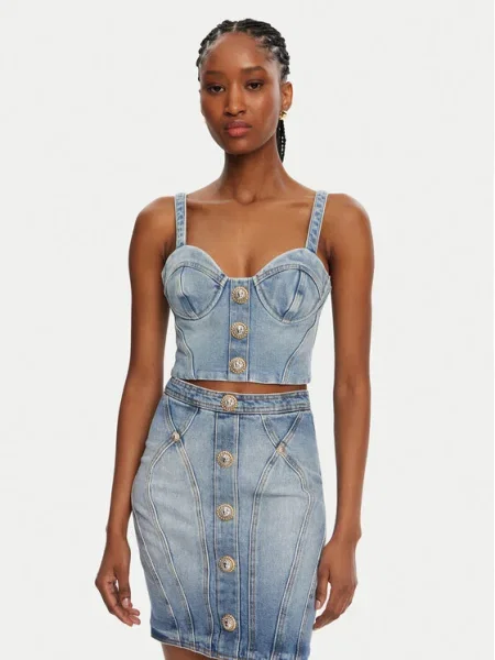 Sutien Balmain stretch albastru