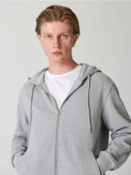 Sinsay Bluza z kapturem szary