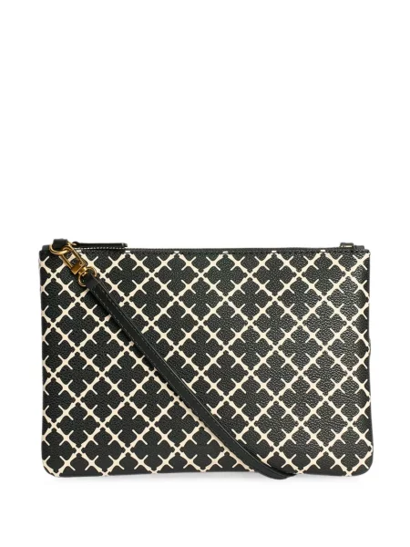 Geantă plic By Malene Birger cu imprimeu geometric negru