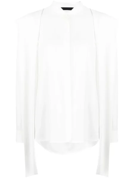 Długa udrapować koszula Juun.j biała