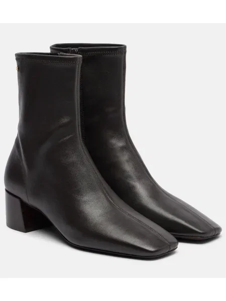 Cizme scurte Tory Burch din piele maro