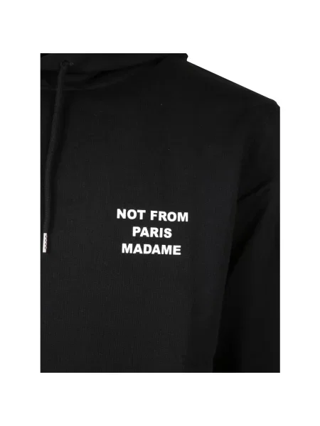Bluza z kapturem Drole De Monsieur z kapturem z nadrukiem czarna
