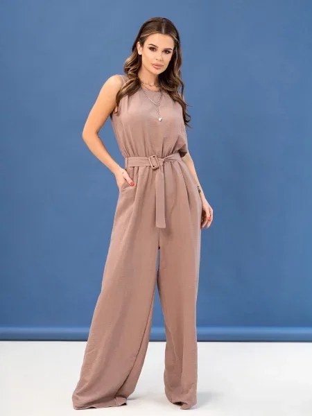 ISSA Plus Комбінезон зі штанами Без підкладки коричневий