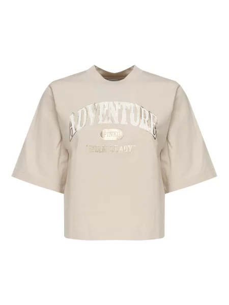 PINKO T-Shirt Niamey beżowy
