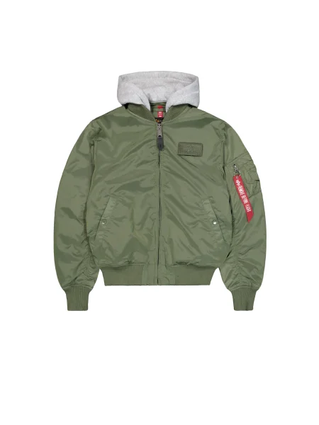 ALPHA INDUSTRIES Geacă de primăvară-toamnă TT Hood verde alb