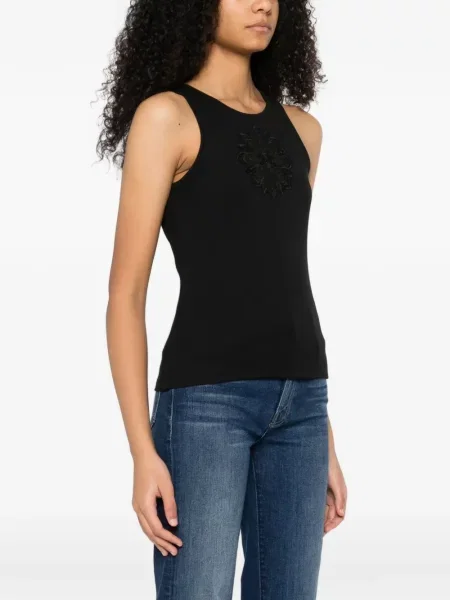 Top Twinset cu model floral negru