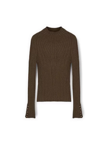 Golf golf Motivi wełniany prążkowany zielony