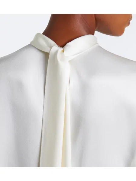 Top Stella Mccartney din satin alb