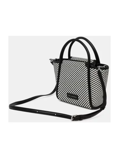 Karl Lagerfeld torebka crossbody pleciona K/AUTOGRAPH biała