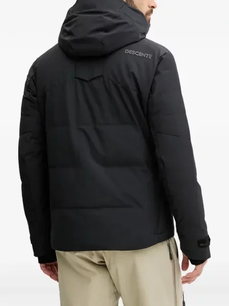 Lyže lyžařská bunda Descente s kapucí černá