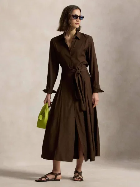 POLO RALPH LAUREN Rochie cu cordon maro