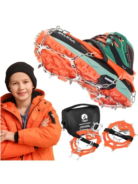 Raczki na buty dla dzieci turystyczne MOUNTAIN GOAT Kids M szare