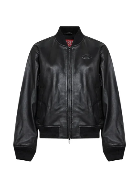 Kurtka skórzana Diesel czarna