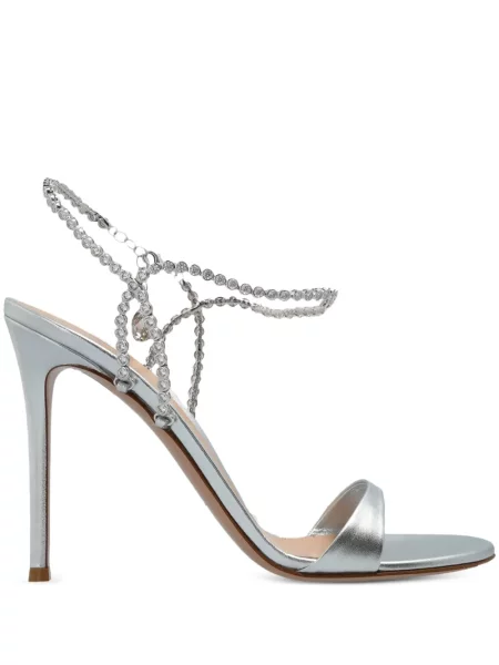 Pantofi cu toc Gianvito Rossi de cristal gri
