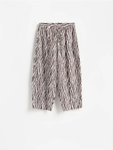 Reserved Pantaloni barrel din multicolor