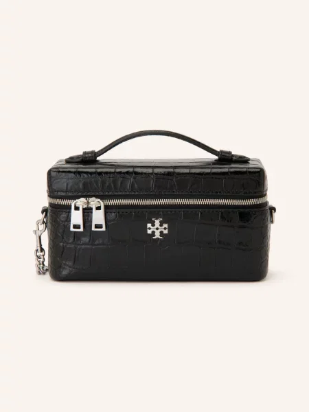 Tory Burch Kabelka Charlie / stříbrná černá