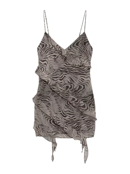 Pull&Bear Rochie de vară maro cappuccino negru