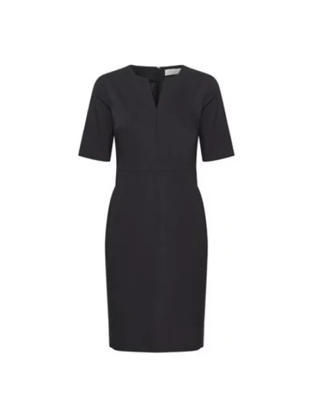 Sukienka Inwear z dekoltem w serek elegancka czarna