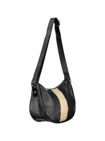 Geanta crossbody Laura Biagiotti cu dungi negru
