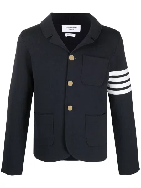 Sacou Thom Browne tricotate albastru