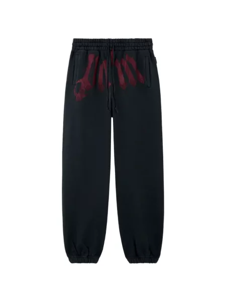 Pantaloni Palm Angels cu imagine alergare negru