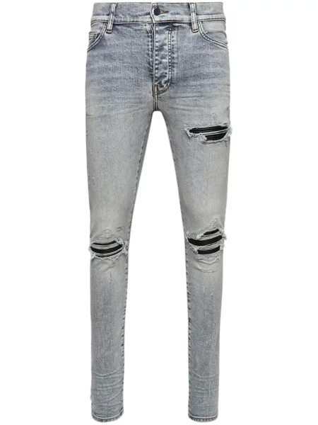 Skinny fit traperice Amiri s izrezima plava
