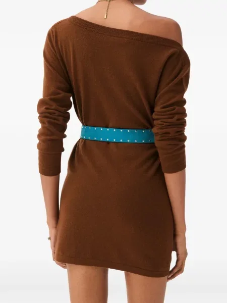 Rochie mini Versace din cașmir maro