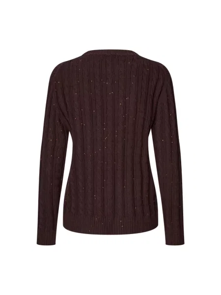 Dzianinowy sweter Masai brązowy