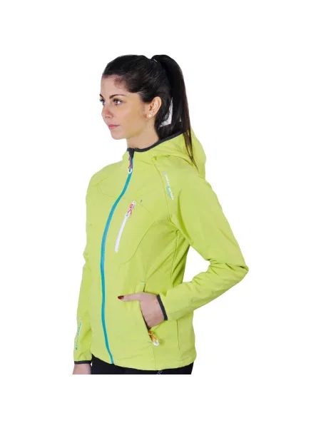 Geacă Peak Mountain softshell verde