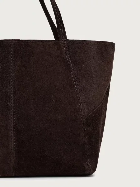 Answear.LAB torebka shopper zamszowa brązowa