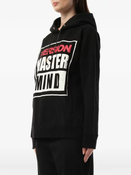 Суичър с качулка Mastermind Japan с принт с връзки черно