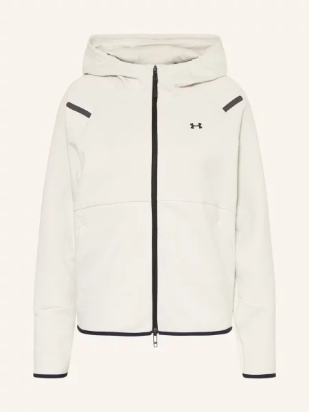 Fleecová fleecová mikina Under Armour bílá