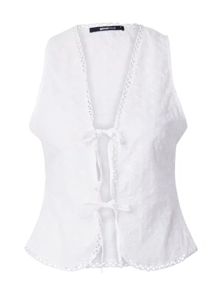 Gina Tricot Brezrokavnik Anglaise' bela