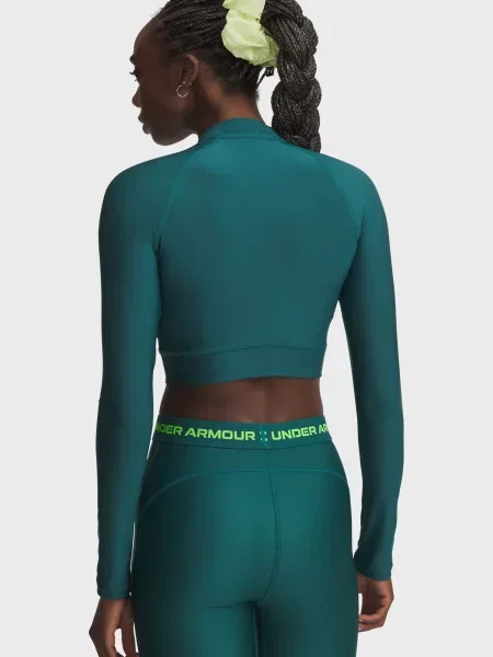 Укороченный спортивный топ Under Armour зеленый